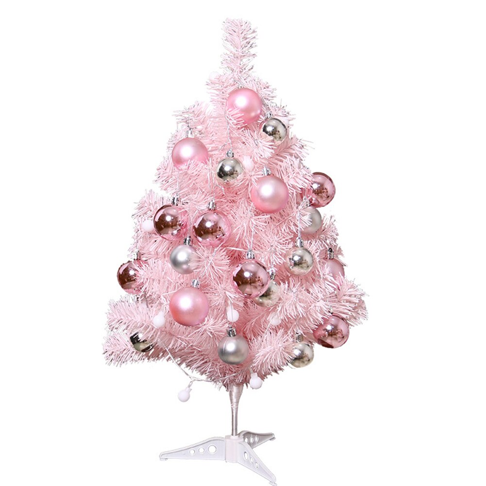 60Cm Mini Kerstboom Met Verlichting Kleine Accessoires Bow Bells Pine Cone Kerst Desktop Jaar Decoraties