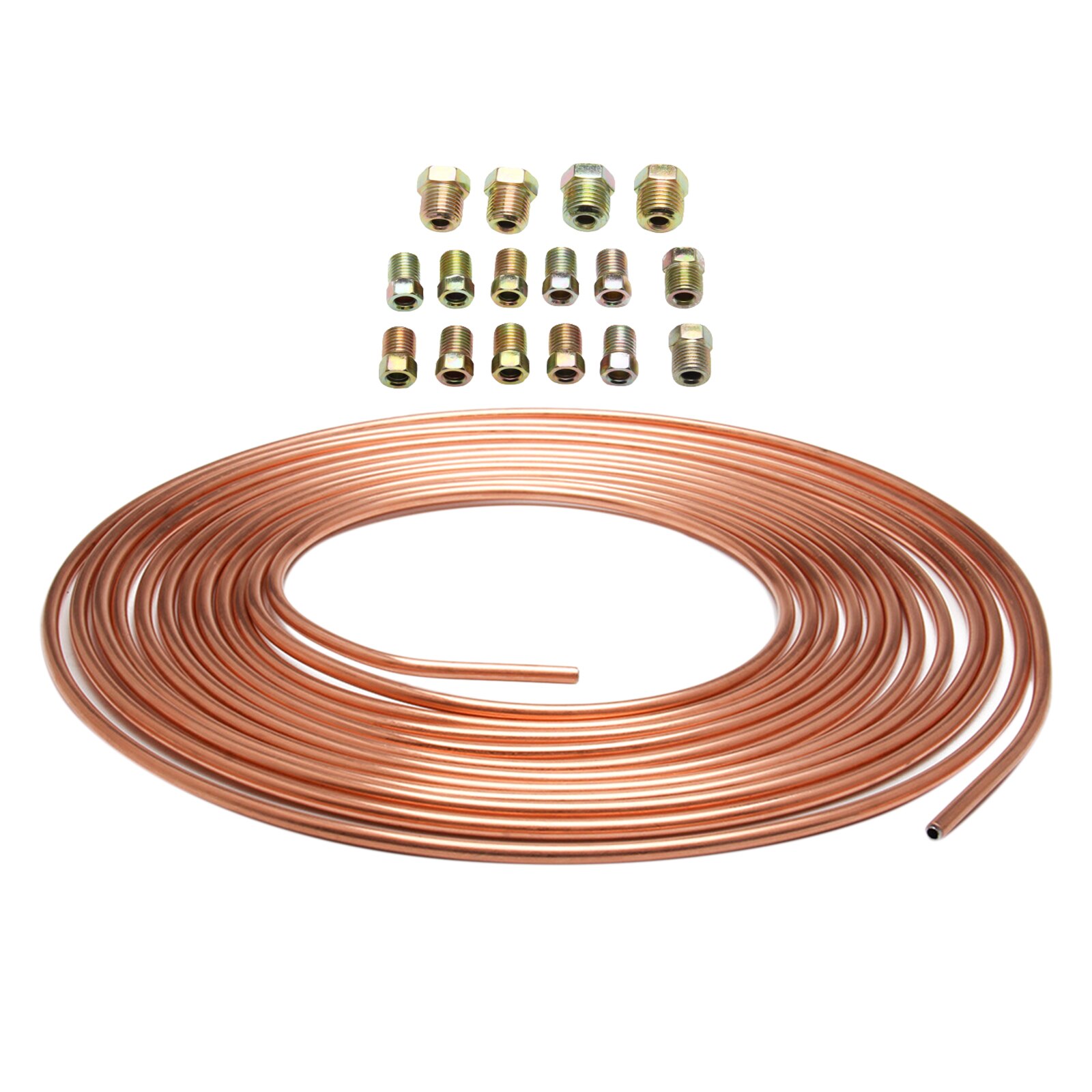 25ft Brake Line Tubing Coil Roll All Size Fittings Corrosion Resistance