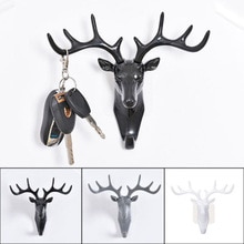 1 xfashion animal hjort stag huvud krok vägg hängare rack hållare plast heminredning