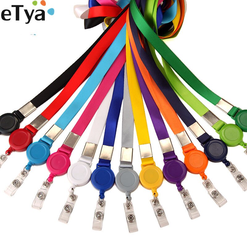 1 szt. Etui na karty kredytowe chowany smycz na szyję ID nazwa karty autobusowej odznaka klips na identyfikator