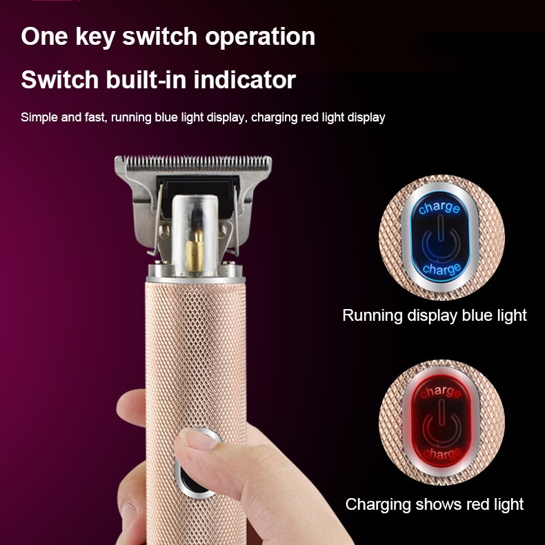 Eléctrico inalámbrico para el pelo Razors USB recargable hombres Calvo cabello Barber barba Trimmer Máquina para cortar cabello