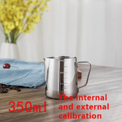 Yrp Rvs Melkopschuimer Kannen Espresso Koffie Mokken Barista Tools Cappuccino Kopjes Craft Latte Pot Keuken Accessoires: 350ml scale