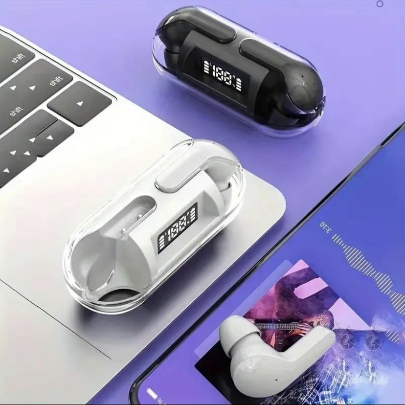 A06 Wireless TWS Bluetooth Earphone with LED Display Touch Noise Canceling Earbuds SportsMusic Game Headset Waterproof