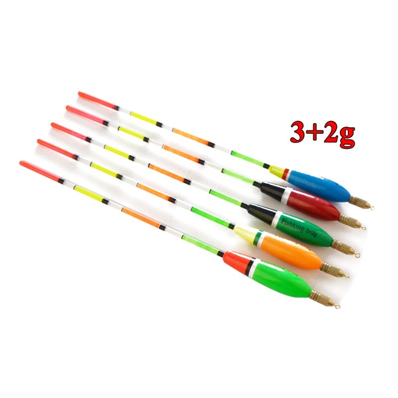 5 Pc Fishing Float With Copper Lead Balsa Wooden Buoy Float Bobber Cork Fishing Floating Drift Vertical Buoy Fishing Accessories