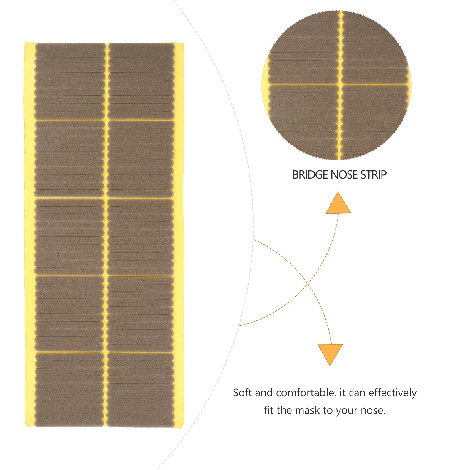 3 Vellen 300Pcs Neus Brug Strips Zelfklevende Bescherming Strips Masker Strip