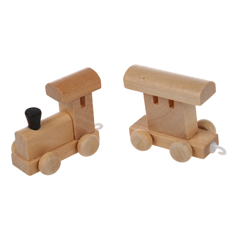 1 impostato Numero di Treno di Legno figura ferrovia Bambini Legno mini Giocattolo Educativo e di 1pz Del Capretto Del bambino Educazione Giocattolo Di Legno impilabile Nido Lear