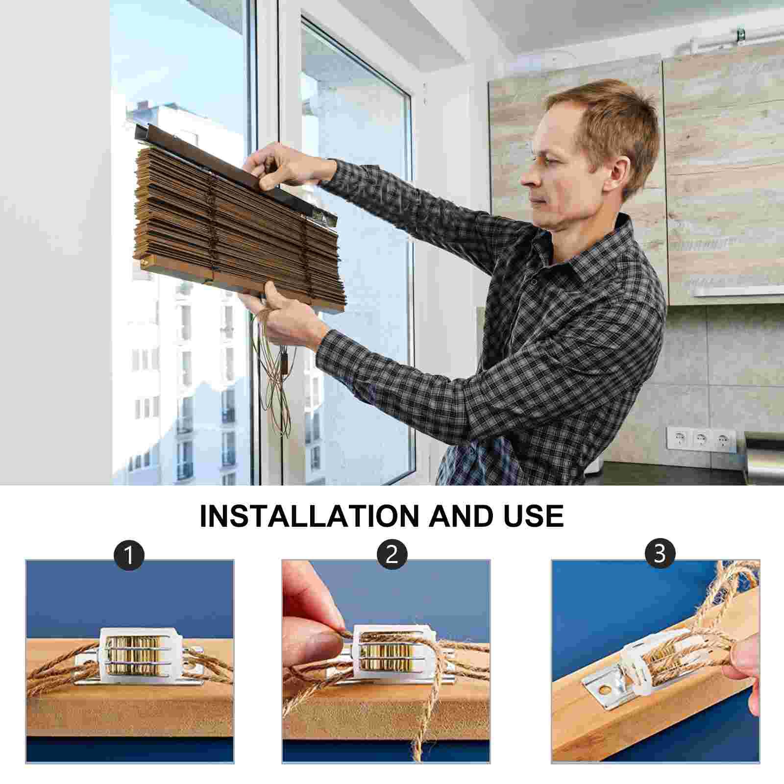 4Sets Roman Shade Lock Window Blinds Lock Roman Shade Cord Lock Curtain Cord Lock for Apartment Blinds Home