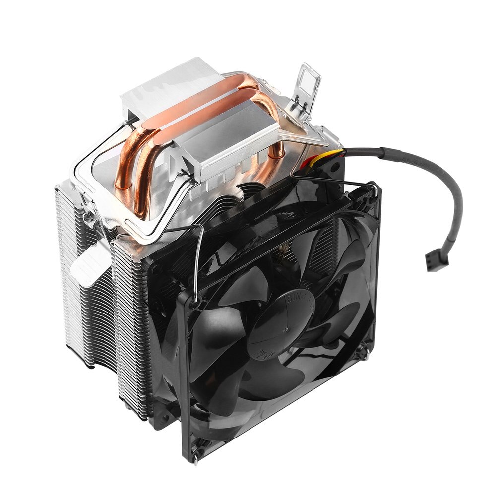 Chassis Radiator CPU Cooler Hydraulic Mute Silent Fan Thickened Aluminum Heat Sink Fireproof Wire for Computer Black F2