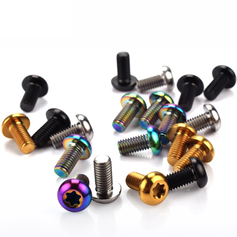 Ti Titan Legierung Bremsscheibe Schrauben T25 Torx MTB Berg Straße Fahrrad Fahrrad Bremsscheiben Ti Bunte Schrauben M5 * 10mm