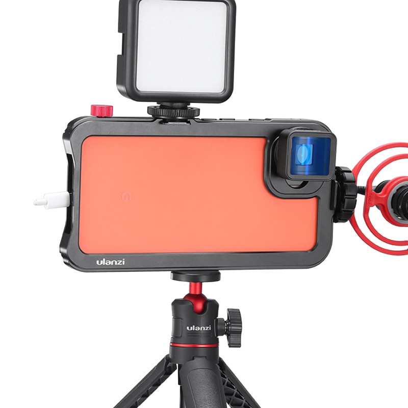 Ulanzi Vlog étui à Cage en métal pour Pixel 4 XL étendre la chaussure froide pour Microphone de lumière LED