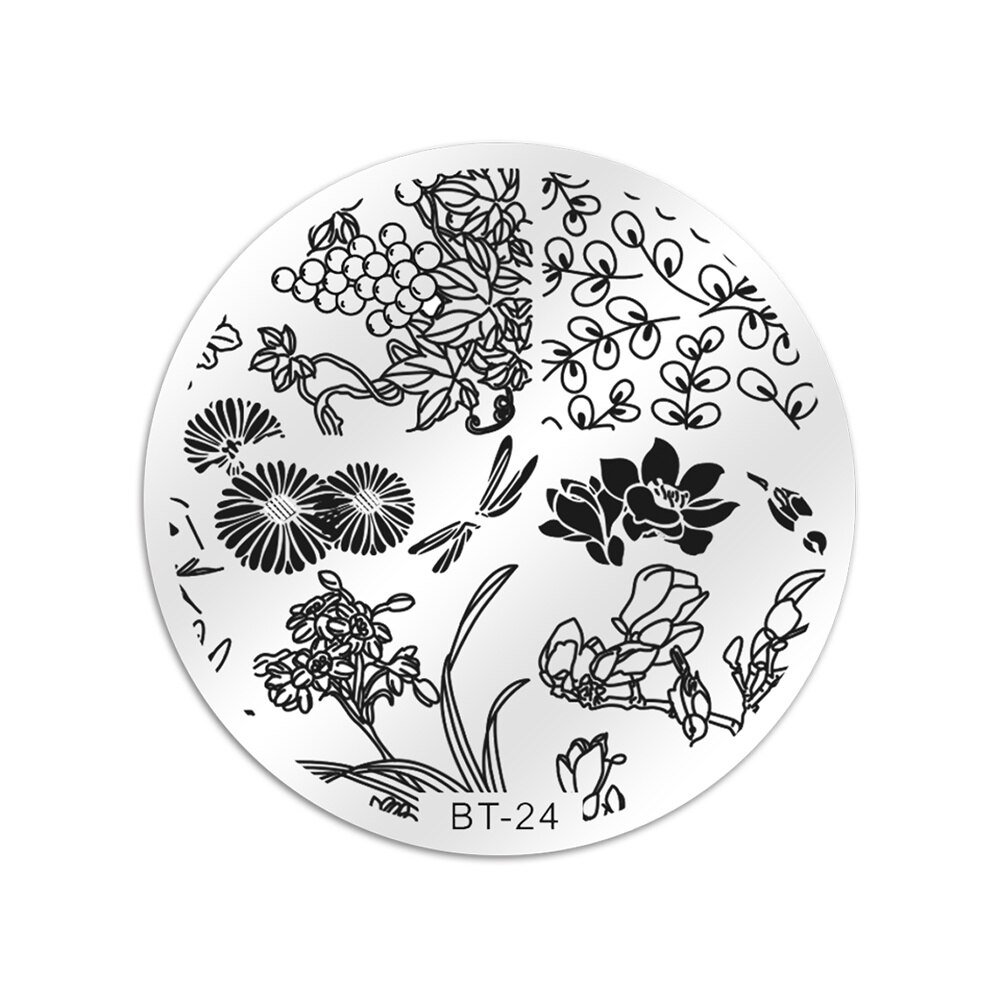 Biutee nail art dyreverden engelsk bogstav ord negle stemple plader rektangel nail art skabelon billede stamping plate