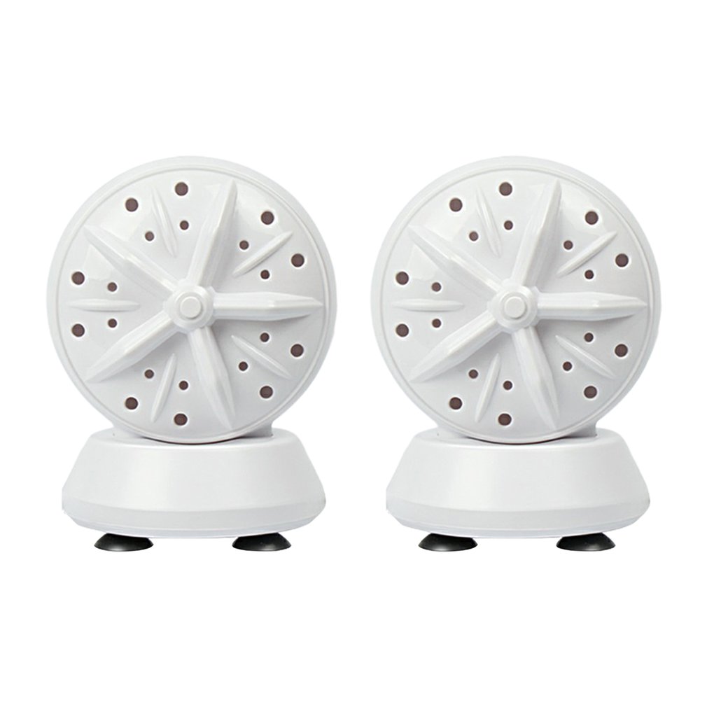 Ultrasonic Two-in-One Washing Machine Twin Turbo Bubble Washer Usb Rechargeable Mini Washing Machine