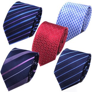 Corbata de boda de retales a rayas para hombre, corbata clásica de 7,5 cm de ancho, corbata azul a cuadros, para negocios