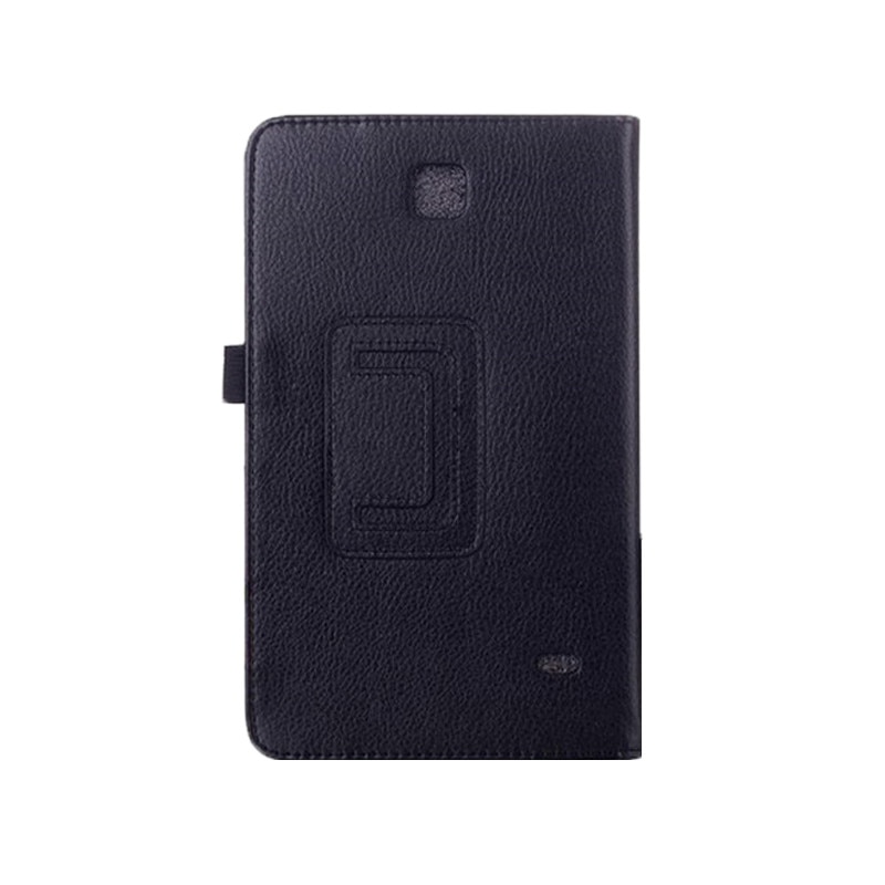 Samsung Galaxis Tab 4 7.0 zoll sm -t230 t231 t235 litschi-aufbringen kippen ledertasche faltbare halterung Tablette-abdeckung: Schwarz