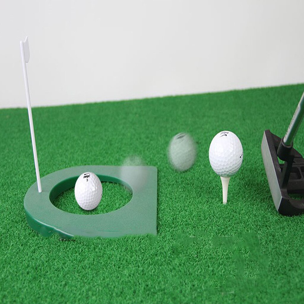 Indoor Outdoor Golf Putting Practice Cup Training Hole with Flag Golfer