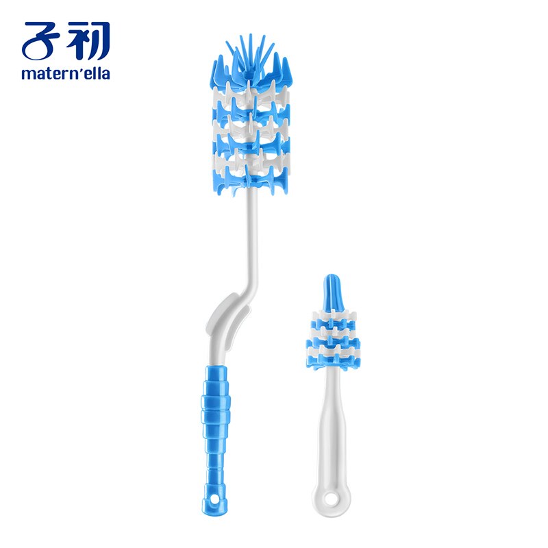 matern'ella 2Pcs/set Bottle Silicone Cleaning Brush Tools Straw Brush Set: Default Title