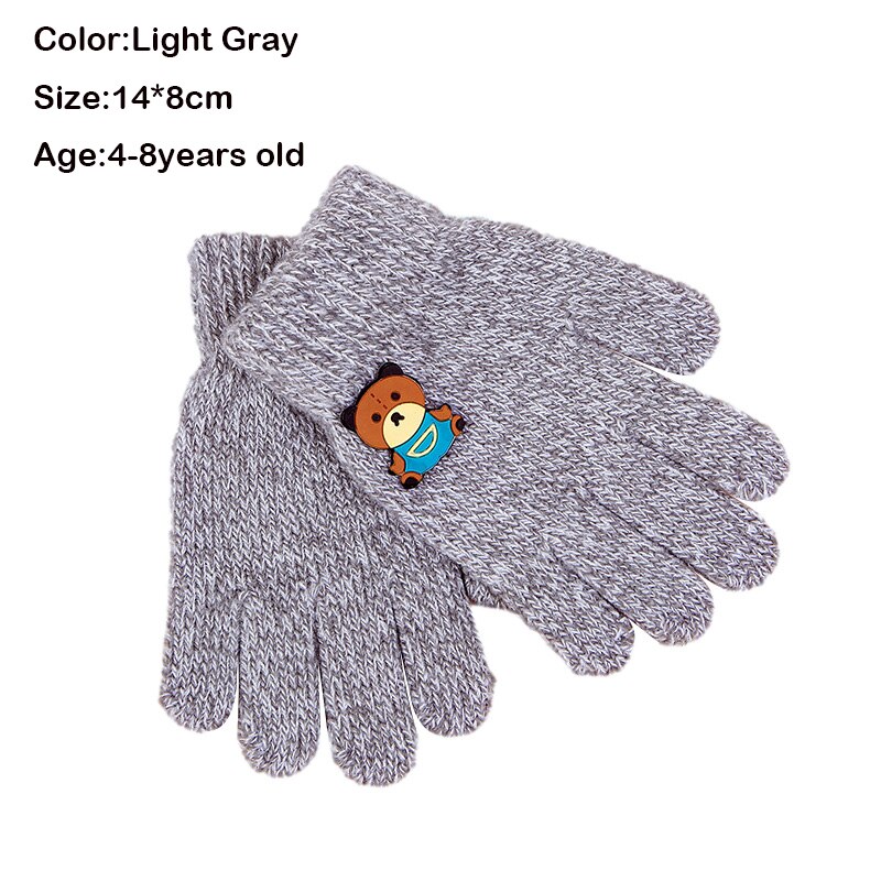Children's Warm Gloves Kids Boys Thicken Keep Warm Finger Mittens Soft Multicolor Mosaic Color Children's Accessories: Q