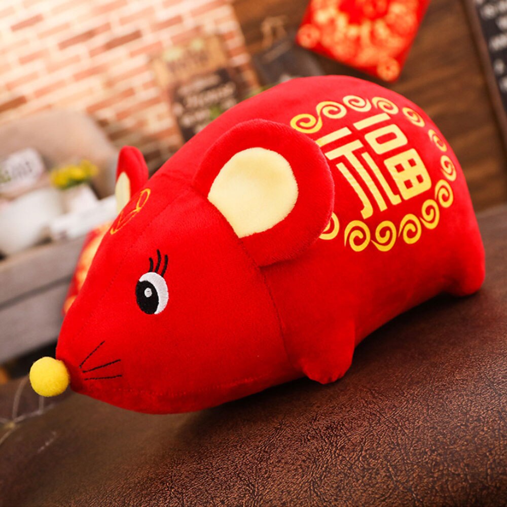 ratte Jahr Puppe Kawaii Maskottchen Ratte Plüsch Maus in Seetang Anzug Weichen Spielzeug Chinesische Neue Jahr Party Dekoration: C / 35CM