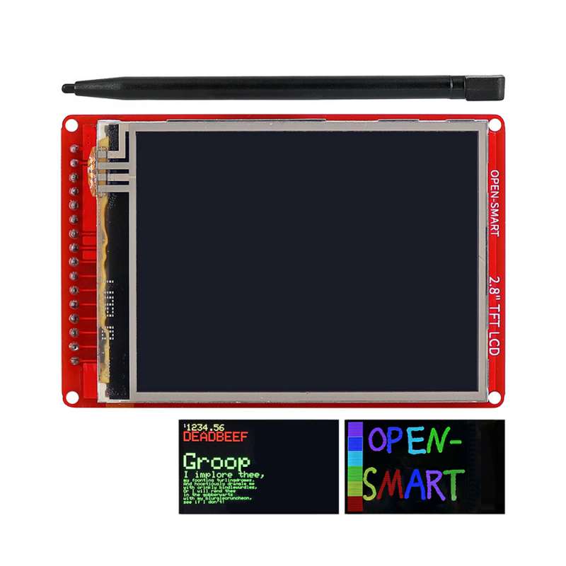 RCmall 5Pcs 2.8 &quot;Zoll TFT LCD Display Schild Modul Resistive Touchscreen mit Touch Pen Kompatibel für Arduino OPEN-SMART