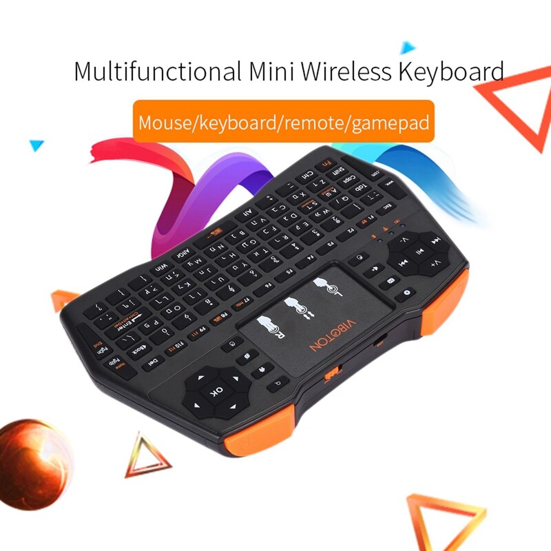 Viboton 2.4G Draadloze I8 Plus Hebreeuws Toetsenbord Touchpad Fly Air Mouse Mini Gaming Keyboard Voor Windows Android Tv Computer