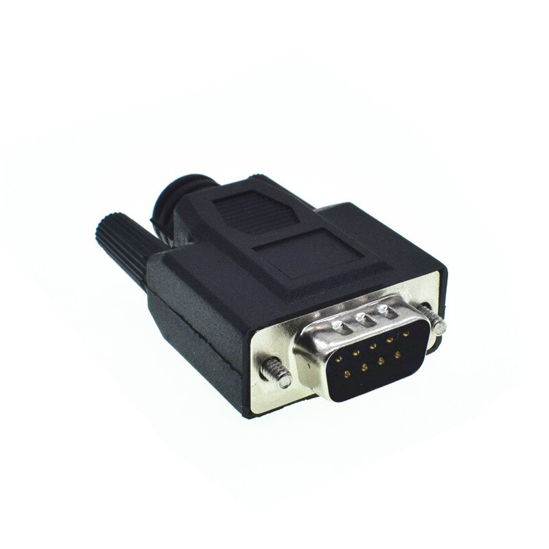 Connecteur sans soudure 9 broches DB9 pour femmes et hommes RS232, connecteur sans soudure: Male Screw Blue