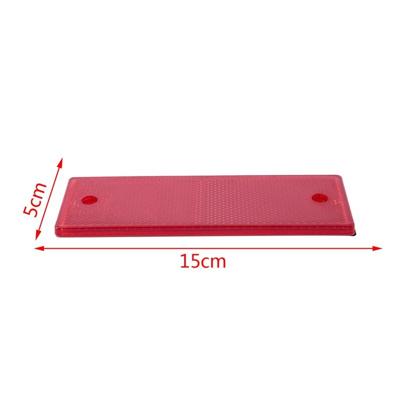 2 Pieces Reflective Reflector Warning Plate Sticker for Car Safety Red