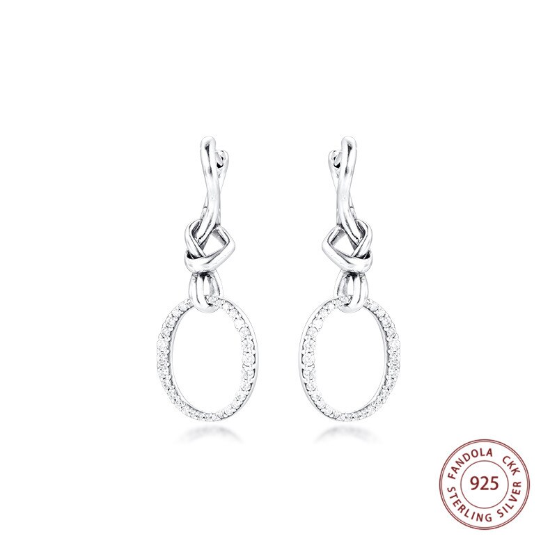 2020 New 925 Sterling Silver Annodato Del Cuore Ciondola Gli Orecchini Per Le Donne di Nozze Orecchini Gioelleria Raffinata E Alla Moda Pendientes Mujer All'ingrosso