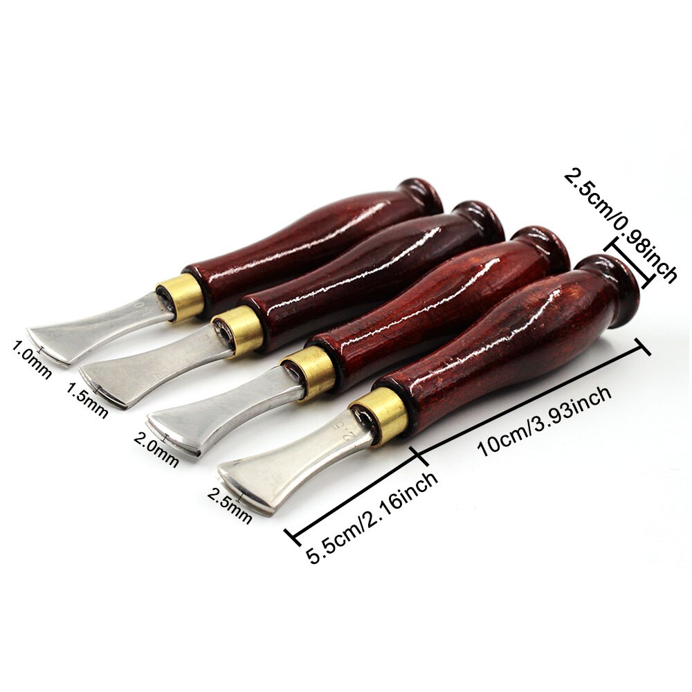 1.0-2.5Mm Lederen Rand Rillen Tool Rvs Blade Ondiepe Markering Randen Druk Line Tool Groove Druk Lijn gereedschap