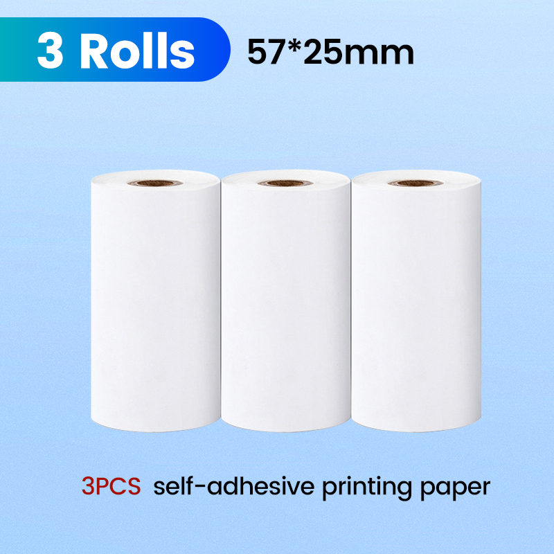 Mini-Druckerpapier, Thermopapier, Etikettenaufkleber, farbiges selbstklebendes Papier für drahtlosen Bluetooth-Foto-Tintenloser Drucker: Gefärbt