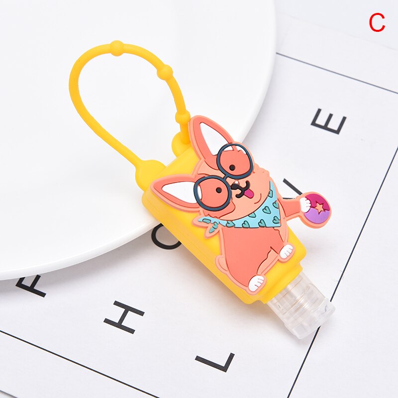 1 st silikon mini handsprit resebärbar säker gelhållare engångs ingen ren tvål dispenser hand gel hållare för barn: C