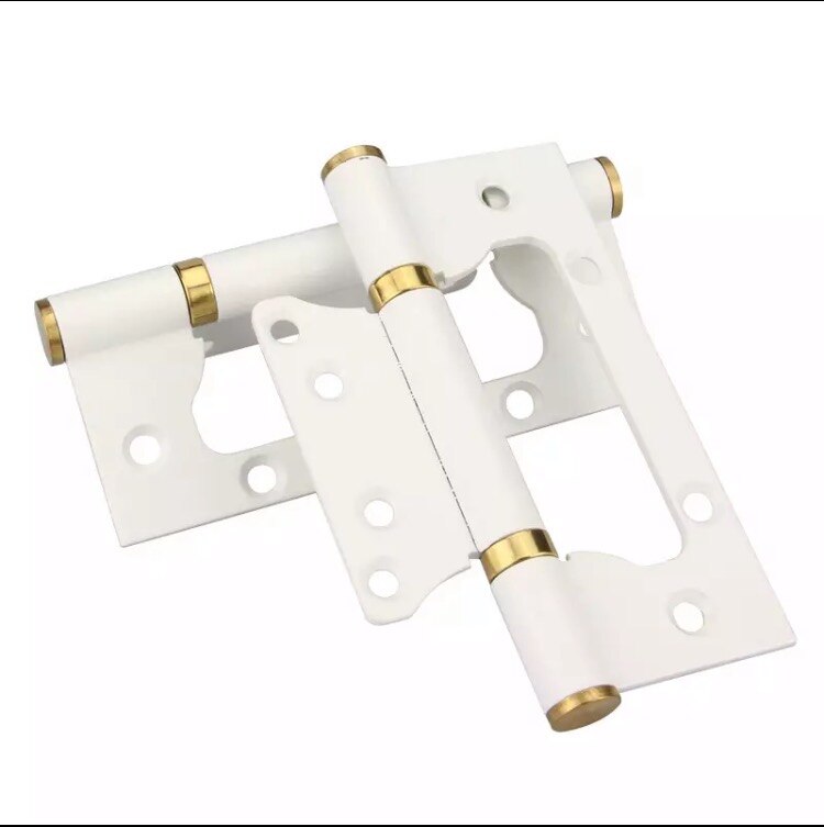 Stainless Steel 4 inch Mater Hinge Various Colours Slotted Wooden Door Bearing Hinge Hardware For Doors or Windows: Lvory White