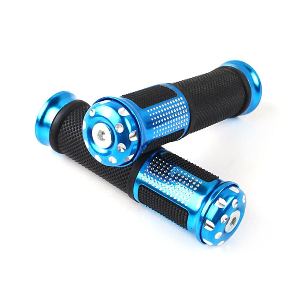 Motorcycle Anti-slip Handlebar Rubber Hand Grips Cover Modified Handle For Motorbike Motocross Dirt Bike Handle Covers: blue