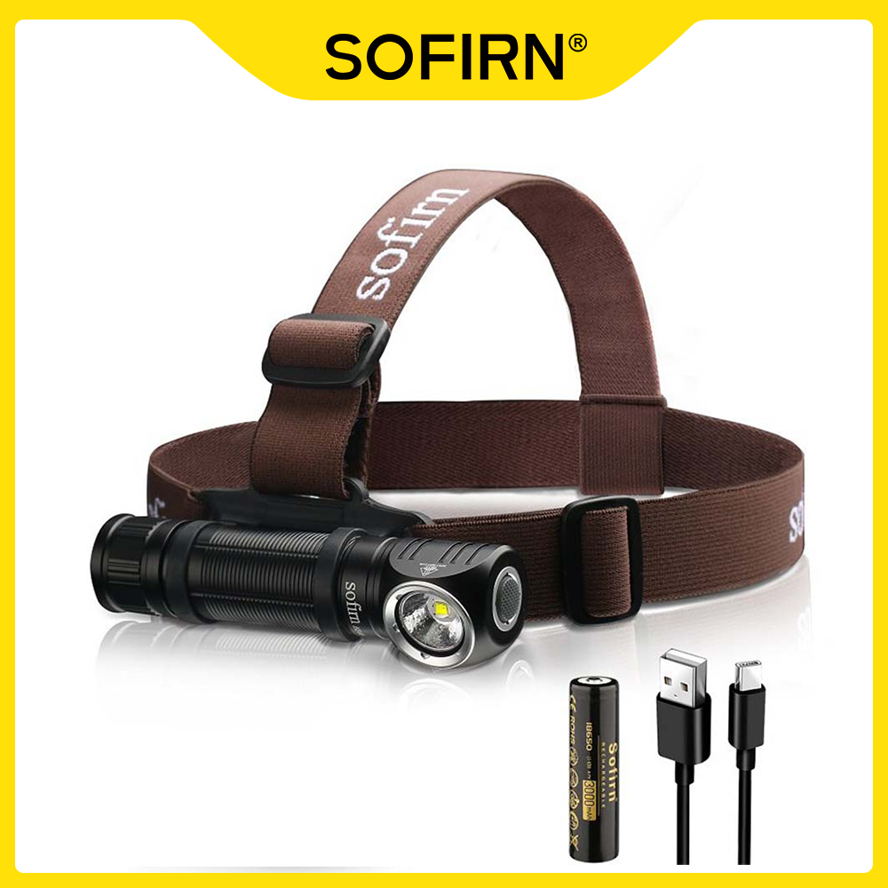 Sofirn Scheinwerfer hs40 usb c wiederauf ladbar super helle sst40 LED Taschenlampe 2000lm Taschenlampe mit 2 Modi Leistungs anzeige