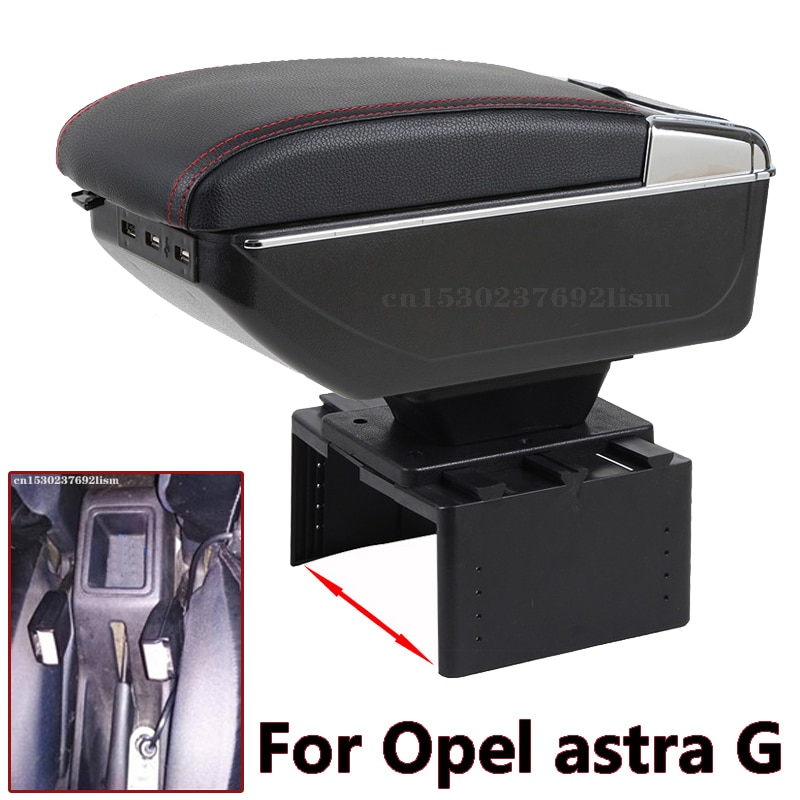 Voor opel astra g armsteun box centrale opslag inhoud box accessoires usb-interface