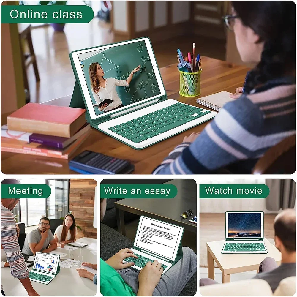 for Apple IPad 11th Generation (A16) 10.9 Inch Case Magnetic Wireless Bluetooth Keyboard+Tablet Cover for IPad 10th Gen