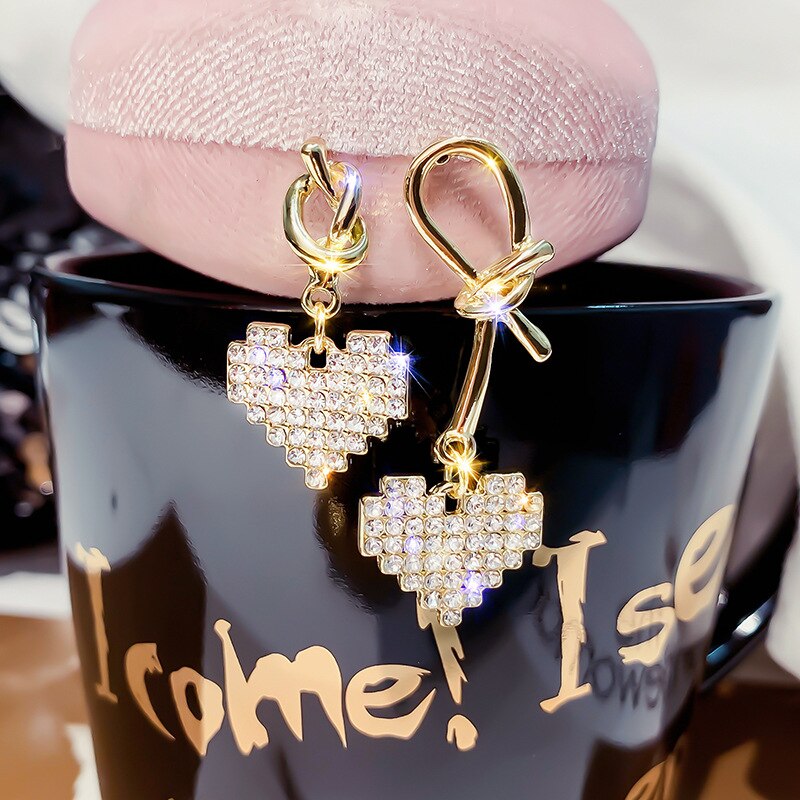 Kolczyki asymetryczne w biżuterii kolczyki w S925 igły dla kobiet luksusowe kolczyki na imprezę i wesele: Default Title