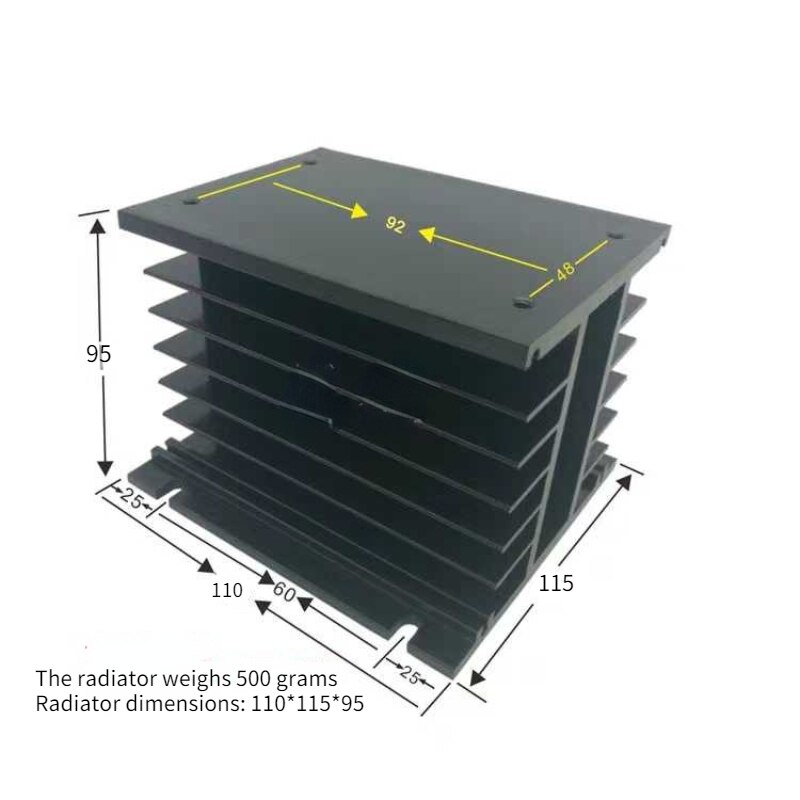 110*115*95 solid state relay heat sink for three-phase solid state no noise no sparkrelay