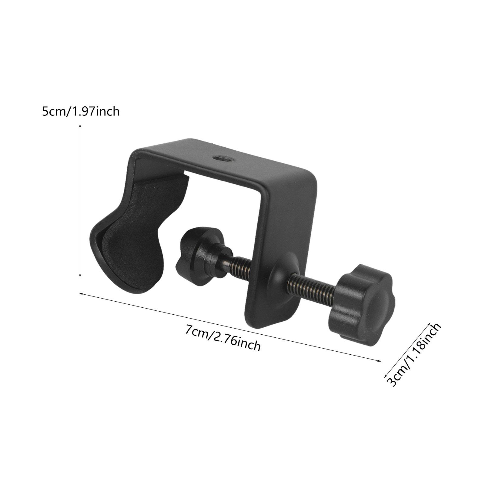 C Klem Basis Stand Montage Accessoire Zwart Desktop Mount Houder Verstelbare Hoek te installeren voor camera's Fotostudio Planken: Black