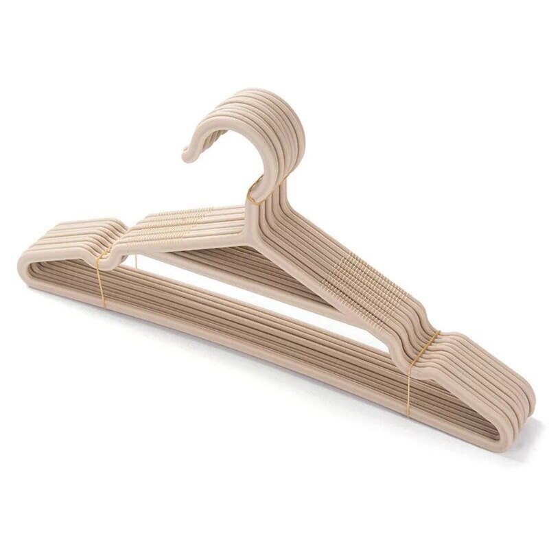 Cintres en plastique pour vêtements, 10 pièces, support de séchage sans couture, antidérapant, pour costume, manteau, veste, chemise, placard, gain de place: 20