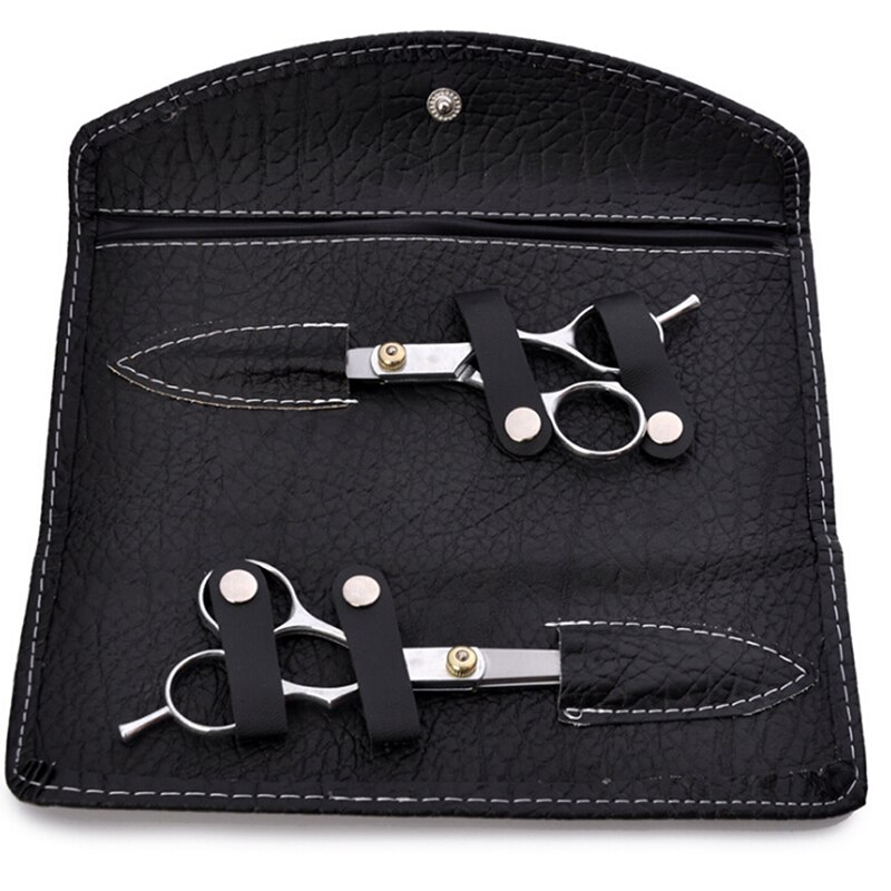 1PC noir salon cheveux ciseaux sac grand espace de stockage cheveux peigne cisaillement support de pochette étui