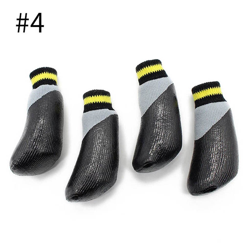 4 Pcs Pet Dog Shoes Boots Waterproof Socks Puppy Non-slip Outdoor Feet Cover TSH Shop: 4 / s