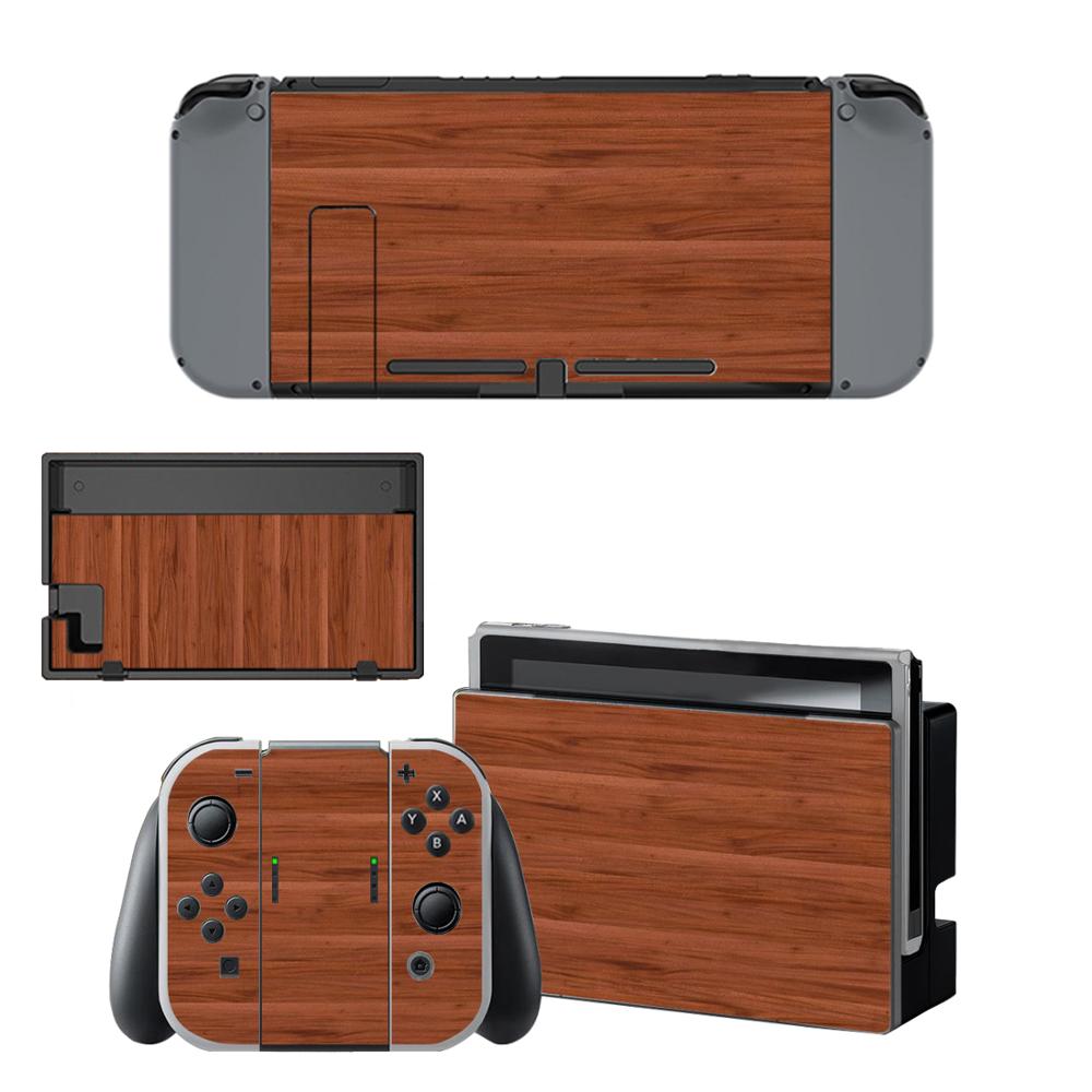 12 arten Holzmaserung Stil Vinyl Aufkleber Haut Aufkleber Für Nintendo Schalter NS NX Konsole Protector Spiel Accessoriy NintendoSwitch