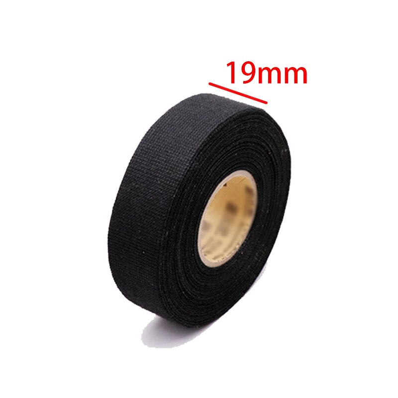 15 Meter Hittebestendig Vlamvertragende Tape Adhesive Doek Tape Voor Auto Kabelboom Kabelboom Bescherming Breedte 9/19/25Mm: 19mm