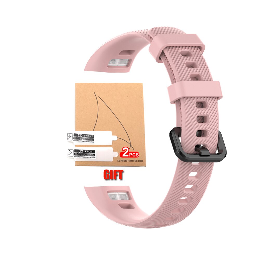 Zerobreak tira de pulso para honra banda 5 silicone substituição cinta para honra banda 4 pulseira para honra banda 5 pulseira: Pink