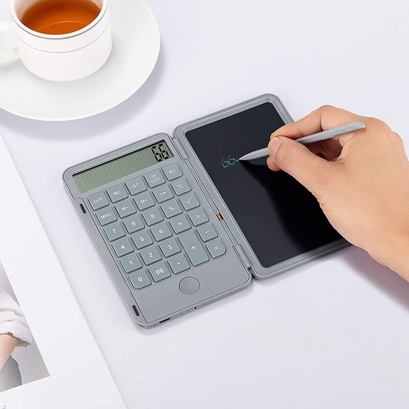 Calculator, Standard Function Desktop Calculator with 6.5 Inch LCD Writing Tablet for Daily and Basic Office