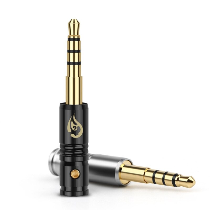 3.5mm Mannelijke Plug 4 Pole Soldeer Vergulde HiFi Hoofdtelefoon Pins 3.5mm Audio Jack Voor AH-D600 D7100 mm400 3.5mm evenwichtige Adapter