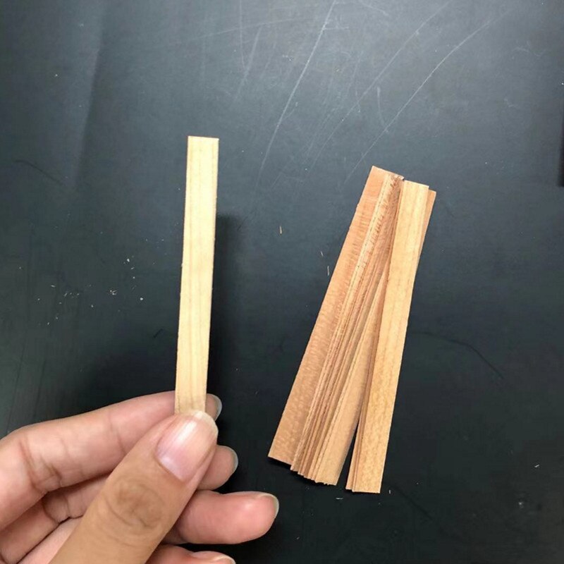 20Pcs Wooden Candles Wick Aromatherapy candle wick with Sustainer Core for DIY Candle Making Kit Supplies Handmade Soy Parffin W: 0.8x9cm