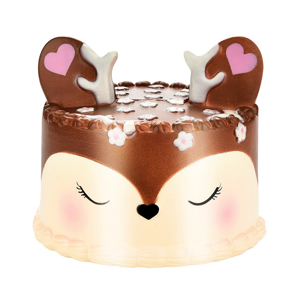 Squish y Jumbo Deer Cake Slow Rising Scented Squeeze Toy Collection Cure