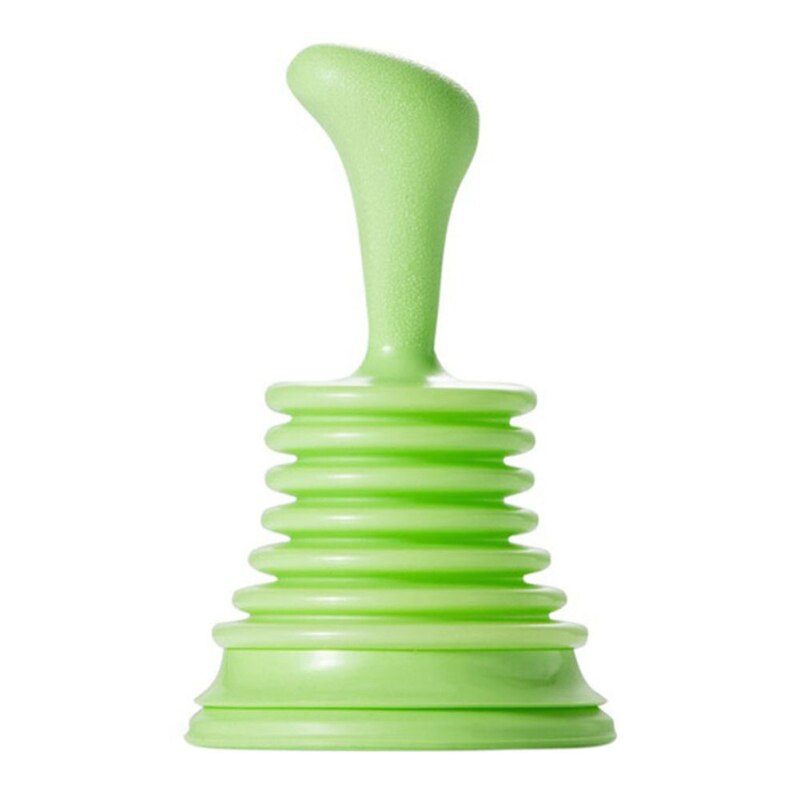 Ventosa para limpieza de alcantarillado, dragado fuerte para fregadero, bañera, inodoro, herramienta de émbolo para el hogar, accesorios de cocina y baño: green