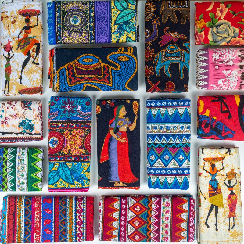 Boheme stof trykt bomuld linned tøj stof afrikansk stof sydøst asiatisk retro håndlavet diy dug patchwork